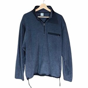 Old Navy: Men's Black Gray 1/4 Zip Up Fleece Pullover Sweatshirt Jacket XL‎